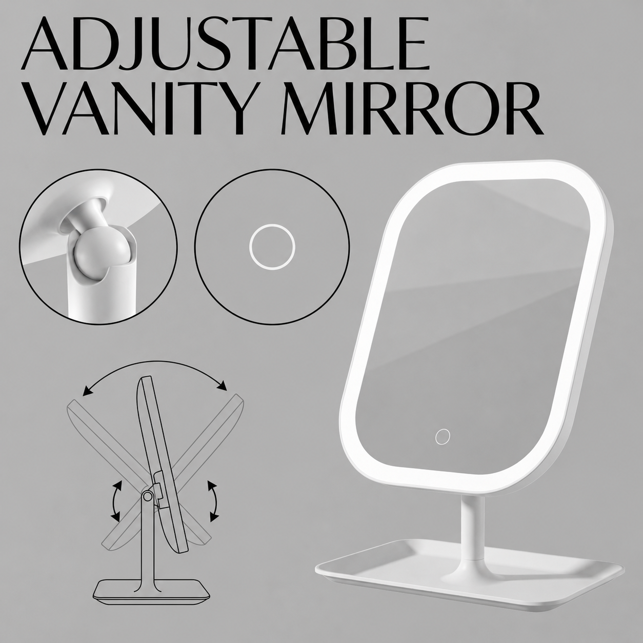 LED Makeup Mirror - Rechargeable Vanity Mirror